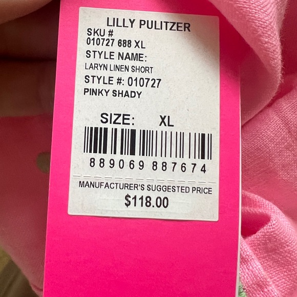NWT Lilly Pulitzer Laryn Linen Short, XL - Picture 4 of 4